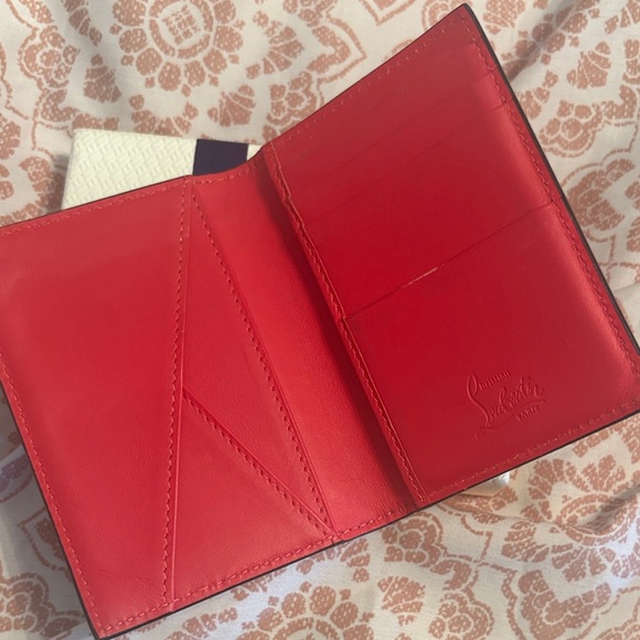 Studded Christan Louboutin Camo Card Holder - Picture 2 of 9